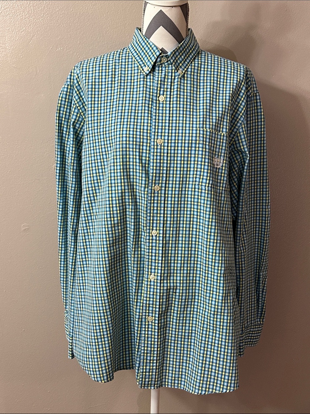Chaps XL Plaid Collared Shirt Business Casual like new